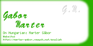 gabor marter business card